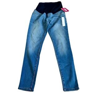 NWT Isabel Maternity Jegging Skinny Jeans Crossover Panel Womens Med Blue